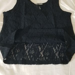 Express Black Lace Tank Top  Size Large